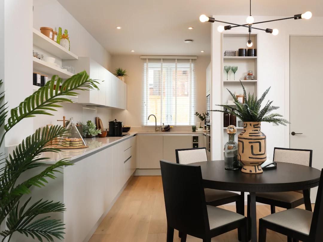 Open-plan kitchen diner, with the added benefits of a seating area. 
